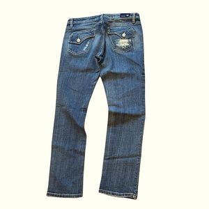 VIGOSS JEANS WOMENS SIZE 9/10 STRAIGHT LEG DISTRESSED/DESTROYED JEAN